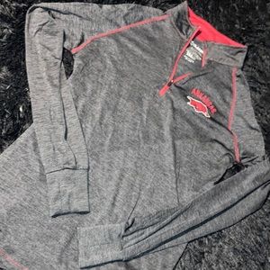 Great for winter use, Arkansas logo, gray